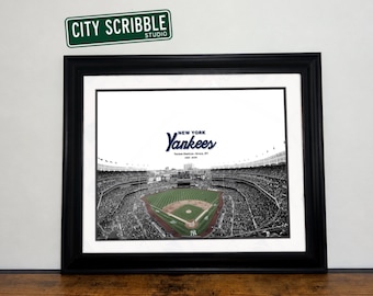 New York Yankee Stadium Vintage Framed Print