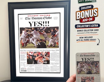 Boston Red Sox 2004 World Series Champions Newspaper Print