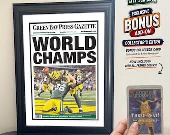 2010 Green Bay Packers Super Bowl Framed Newspaper Print