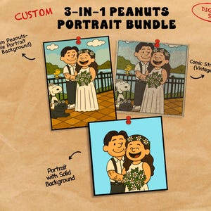 Custom Peanuts Style Portrait  Snoopy Cartoon Family or Pet Drawing – Comic Strip and Full Color Art – Personalized Gift from Photo