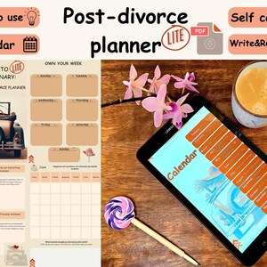 Post-Divorce Healing Planner Lite Edition: Månatlig digital Goodnotes-planerare för läkning och tillväxt, minimalistisk emotionell rutin iPad+Android