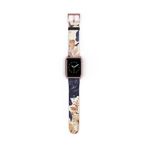 Uhrenarmband Blumen - Apple Uhrenarmband mit wunderschönem Blumen Design, einzigartiger Look, Uhrenarmband mit Blumen Muster, Uhrenarmband mit Blumen, Blumen Print