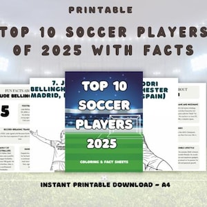 2025 voetbalsterren kleurboek, factsheets topvoetballer, voetballer kleurplaat, voetbal cadeau kinderen, voetbal kleurplaat, voetbal kleur