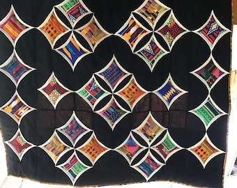 Stunning African fabric inspired quilt