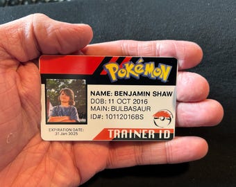 pokemon trading card game player id Photo Personalized Pokmon Trainer ID Badge Fan-Made Cosplay Accessory