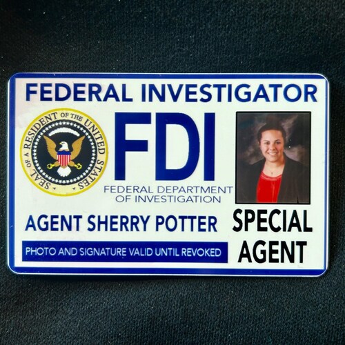 Fake Federal Agent ID Card: Cosplay, True Crime, Gag Gift