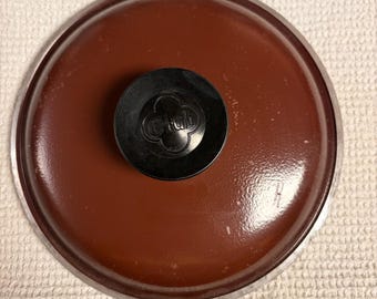 Vintage Club Aluminum Brown Enameled Replacement Lid 7.25 Inch
