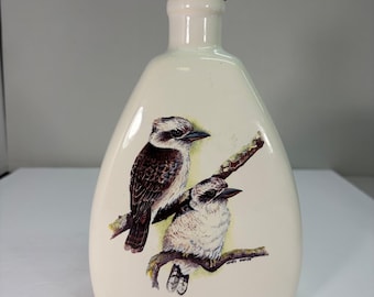 Decantador de cerámica de 750 ml para oporto Tawny del Santuario de Aves Kookaburra de RL Buller & Son 1997.