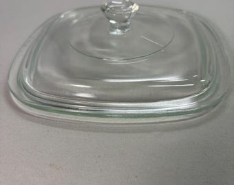 Coperchio di ricambio per casseruola quadrata in vetro trasparente Corning Ware Pyrex P-7-C da 7 pollici