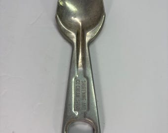Vintage Cast Aluminum Shortening and Ice Cream Spoon Heavy Duty Metal Scoop