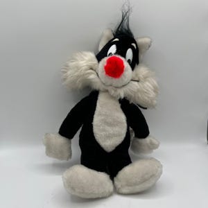 1971 Warner Bros Sylvester the Cat Plush Stuffed Animal Toy Vintage Black White