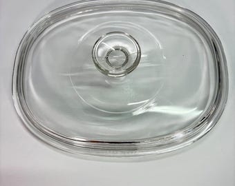 Pyrex Clear Glass Oval Replacement Lid FRC 1.5qt or 2.5qt Casserole Dish Vintage