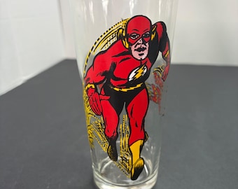 Vintage 1971 Pepsi Collector Series The Flash DC Comics Glass Tumbler