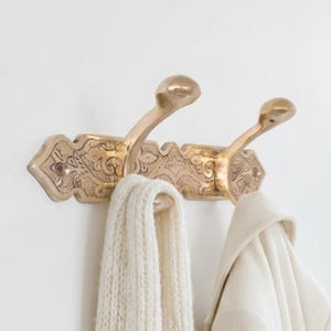 Vintage Solid Brass  Hook, Decorative Wall Mounted Coat Towel Hanger