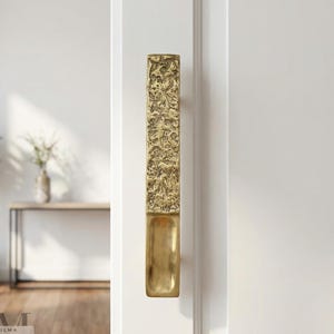 Handcrafted Solid Brass Handle Coral Texture Antique Finish