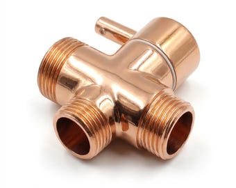 Vintage Brass Faucet Diverter Valve, Classic Style 3 Way Connector
