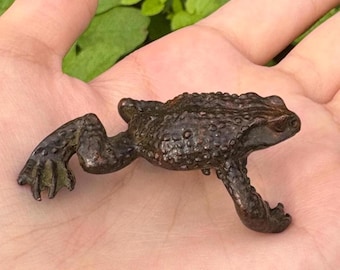 Bronze Toad Tea Pet Statue: Teaware Decoration