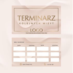 Personalisierter Planer zum Ausdrucken - BEIGE PINK + VERGOLDUNG