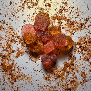 Hard candy with tajin