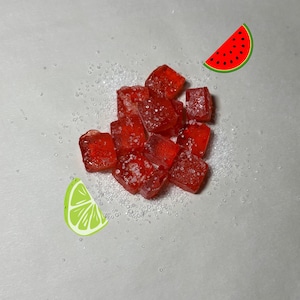 Sour watermelon lime hard candy