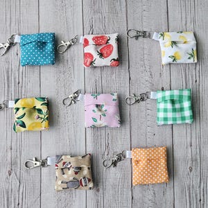 Handmade Eyeglass Wipe Pouch Keychain: Microfiber Cleaning Cloth