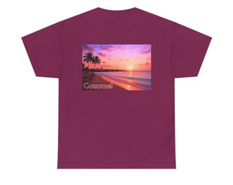 Sunset Paradise Unisex Tee, Tropical T-Shirt, Beach Lover Gift, Summer Vibes Shirt, Comfy Casual Wear, Vacation Essentials