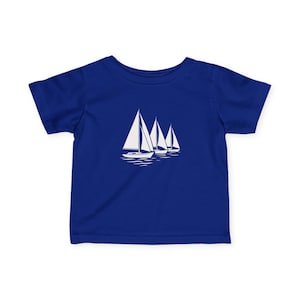 Nautical Infant Tee // Sailboat Baby Shirt, Summer Gift, Cute Toddler Top, Sailing Theme T-Shirt, Baby Shower Present