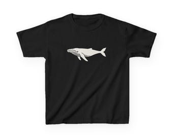 Kids Whale Tee, Lightweight Kids T-Shirt, Marine Life Apparel, Whale Print Tee, Gift for Ocean Lovers, Summer Kids Wear, Cute Animal Shirt