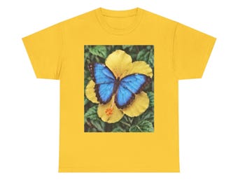 Butterfly Dreams Unisex Tee, Floral Graphic T-Shirt, Nature Lover Gift, Spring Fashion, Eco-Friendly Casual Wear