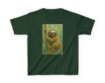 Sloth Kids Tee - Cute Sloth Design, Kids Gift, Animal Lover Shirt, Birthday Present, Nature Lover Gift