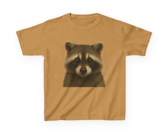 Adorable Raccoon Kids Tee, Cute Children's T-Shirt, Animal Lover Gift, Birthday Present, Nature Enthusiast Apparel