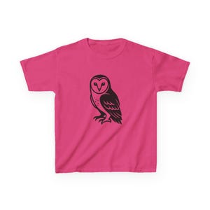 Cute Owl Kids Tee, Children&#39;s Graphic T-Shirt, Owl Lover Gift, Animal Print Shirt, Kids Summer Wear