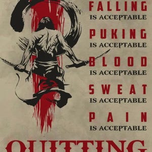 Arte murale del guerriero samurai • Stampa del codice Bushido • Poster motivazionale Zen. Decorazione marziale giapponese • Ispirazione stoica per la casa o l'ufficio •