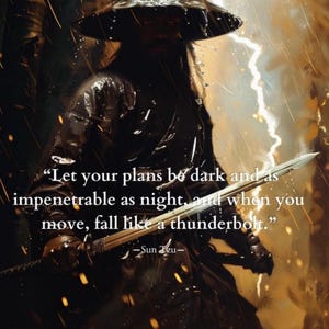 Wie ein Donnerschlag ~ Samurai Krieger Wand Kunst • Bushido Code Druck • Zen Motivationsplakat.Japanisches Martial Dekor • Haus oder Büro Dekor.