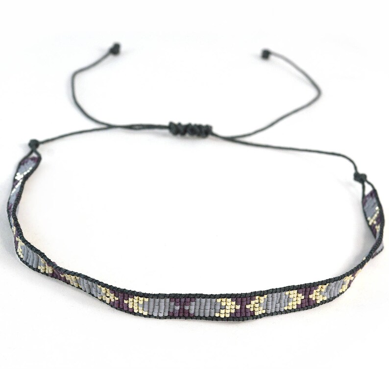 Purple Boho Choker Adjustable Boho Choker Collar