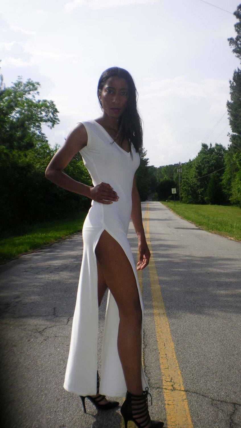 High Slit Mini Dress Etsy UK