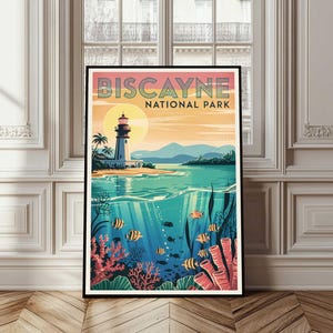 Biscayne National Park Poster, Biscayne Travel Poster, Florida Wall Art, Florida Print, Biscayne Poster, Forest Poster, Nature Poster