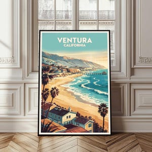 Ventura Poster, Ventura Travel Poster, Ventura California Wall Art, California City Gift, Ventura Decor, Coastal Poster, Ventura Art