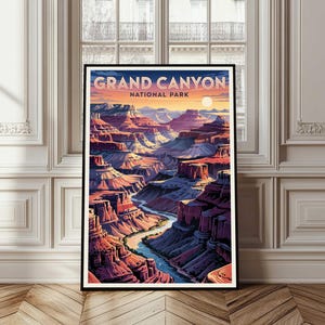 Grand Canyon National Park Poster, Grand Canyon Travel Poster, Arizona Wall Art, Grand Canyon Poster, Forest Poster, Nature Poster