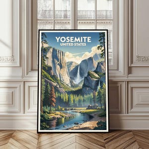 Yosemite Poster, United States Travel Poster, California Wall Art, Yosemite California Print, Yosemite Print Art, Nature Poster