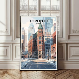Póster de Toronto, póster de viaje de Toronto, impresión de Toronto, arte mural de Canadá, regalo de la ciudad de Toronto, impresión artística de Toronto, decoración del hogar