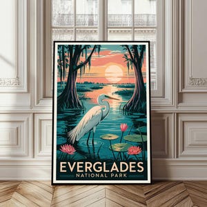Everglades National Park Poster, Everglades Travel Poster, Florida Wall Art, Florida Print, Everglades Poster, Forest Poster, Nature Poster