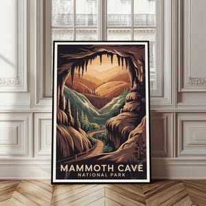 Mammoth Cave National Park Poster, Mammoth Cave Travel Poster, Kentucky Wall Art, Mammoth Cave Poster, Forest Poster, Nature Poster