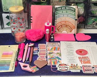 Book Lover Bundle - PINK - Bookish Gift Set for Readers & Writers