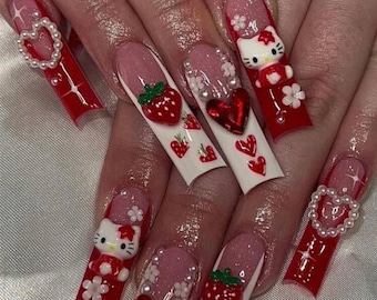 Hello Kitty Nails 24pcs