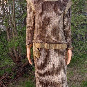 Gold Vintage Sequin Dress Size Medium