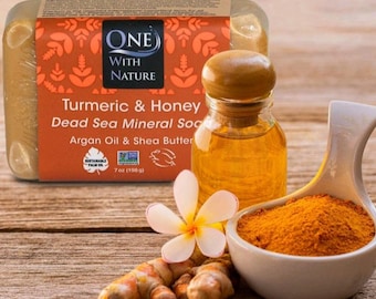 Tumeric & Honey ONE WITH NATURE Dead Sea Mineral Soap 7oz