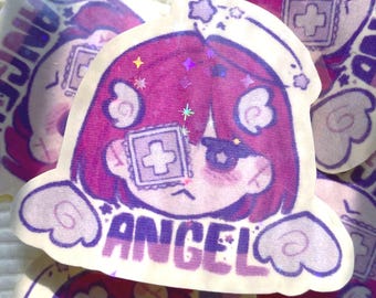 ANGEL holographic stickers - menhera kei yami kawaii yume kawaii handmade stationary