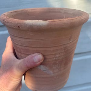 Perfect lil’ succulent vessel Unique Egyptian terracotta rustic succulent pot made from Nile river earth - succulent vessel - gothic garden