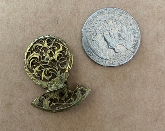 18th century verge fusee balance cock/watch parts/steampunk/assemblage